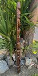 Lono and Kanaloa Hawaiian Tiki Wood Carving Bar Patio Decor 5' ft  x 8"in