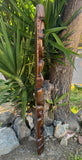 Lono and Kanaloa Hawaiian Tiki Wood Carving Bar Patio Decor 5' ft  x 7"in