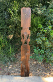 Ku and Kane Hawaiian Tiki Totem Wood Carving Bar Patio Decor 5ft x 7in