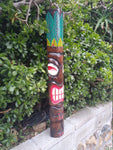 Tiki Totem Tree God Wood Mask Tropical Bar Patio Decor 39"x 6"in