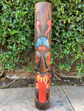 Tahitian Tiki Totem Mask Tropical Bar Patio Decor  39"x 6"in