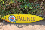 Pacifico Surfboard Tropical Wall Plaque  39"x 10"