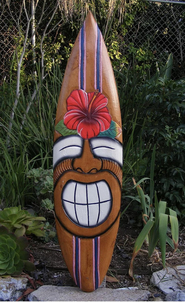 Habiscus Tribal Tiki Ohana Surfboard Plaque 39