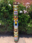 Tiki Totem Wood 3 Face Mask Tropical Patio Bar Decor  60"x 7"