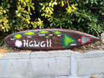Hawaiin Islands Wooden Surfboard Wall Plaque Tiki bar Decor 39"