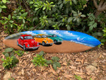 Volkswagen VW Beetle Airbrushed Beach Surfboard Wall Plaque 39"x 10